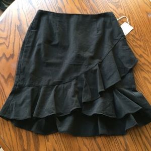 NWT Flirty Black Ruffle Skirt
